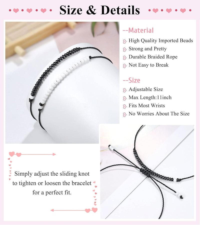 UNGENT THEM Pinky Promise Matching Bracelet for Couples Soulmate Man Distance Relationship Gifts for Women Men Him Her… - Image 4